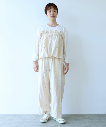 さとうモール/⭐︎アルベロベロ⭐︎パンツ albino】 腰巻き風ZIPポケット×燕尾付きミリタリーサルエル
