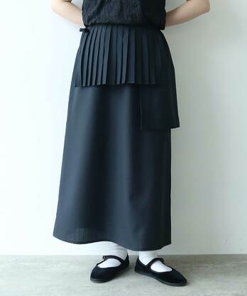 WOOL tropical RAP PLEATS XJ[g