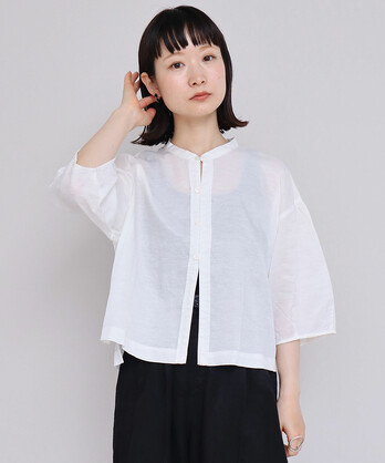 AMBIDEX Store △〇kanthaジャカード フレンチスリーブブラウス