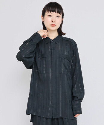 美品✨【ビュルデサボン】3ren tiered ブラウス ブルー セット　M 美品✨【ビュルデサボン】3ren tiered ブラウス ブルー セット M