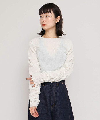 新品未使用　iki キュプラ綿天竺 長袖プルオーバー　白 AMBIDEX Store iki/iki/トップス(並び順：価格(安い順))