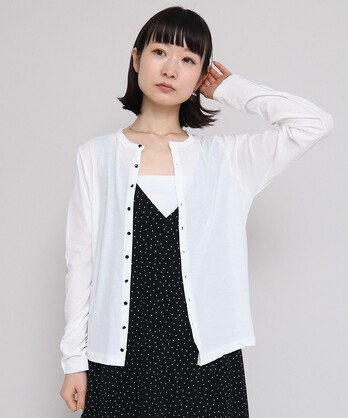 【新品タグ付／定価33,000円】ドライエアカーディガンセットアップ　ネイビー 新品タグ付／定価33,000円】ドライエアカーディガンセットアップ