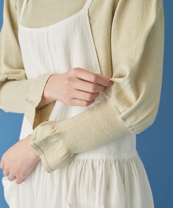 ○malle Cotton/Linen leg-of-muttonセーター