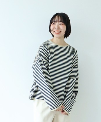 ☆新品☆PAR ICI カットソー AMBIDEX Store ボーダー配色 バインダーカットソー(F ライト