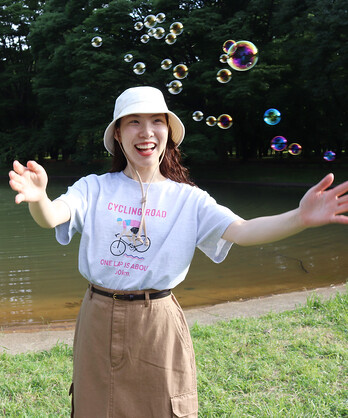〇cyclingプリント Tシャツ
