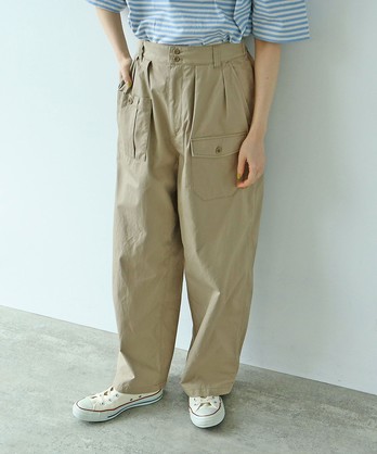 PAR ICI コットンナイロンウェザー 吊りパンツ