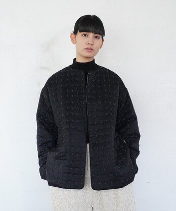 �Zflower dot quilt jacquard �I�[�o�[�W���P�b�g