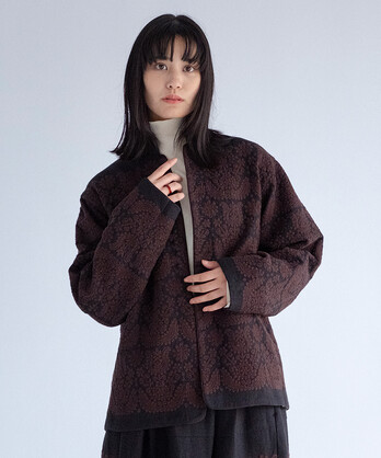 INED 配色ツイードジャケット CLARENSON キャメル 金ボタン 9 AMBIDEX