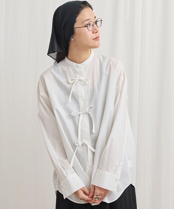 ribbon long shirt