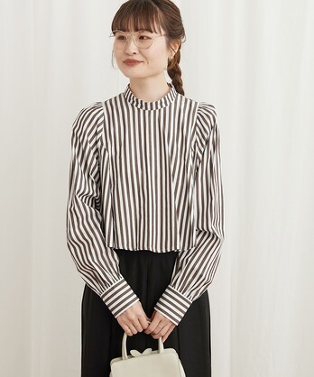 STRIPE stand blouse