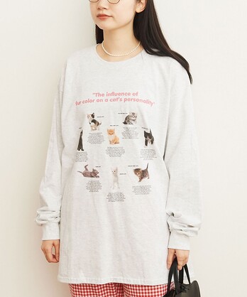 AMBIDEX Store 〇CAT STUDY long sleeve(M グレー): l'atelier du savon