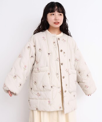 ☆新品☆l’atelier du savon 肩乗りフラワーインターシャクルーカーディガン☆アトリエドゥサボン☆ l\u0027atelier du savon｜アトリエ ドゥ サボンの通販 - ZOZOTOWN