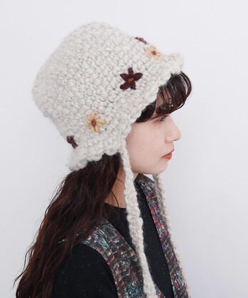 armarex 帽子　ニット帽 X-girl ニット帽 ニットキャップ CHARM ACCENT PRINTED BEANIE