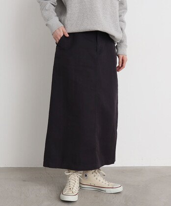 ●cdc リネン/コットン ツイル　ロングタイトスカート