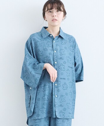 僕の街ワンダーランド刺繍シャツiami I am I in fact（アイアムアイインファクト）の「数字刺繍 ビッグ