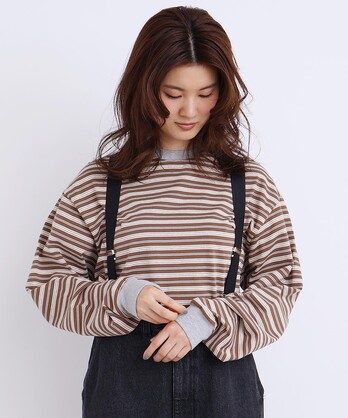 multi border long sleeve T�V���c