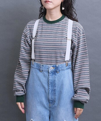 multi border long sleeve T�V���c