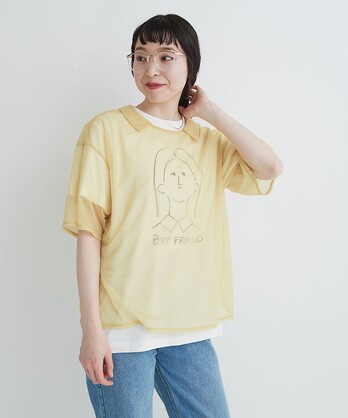 ○Mat toricot sheer Tshirt